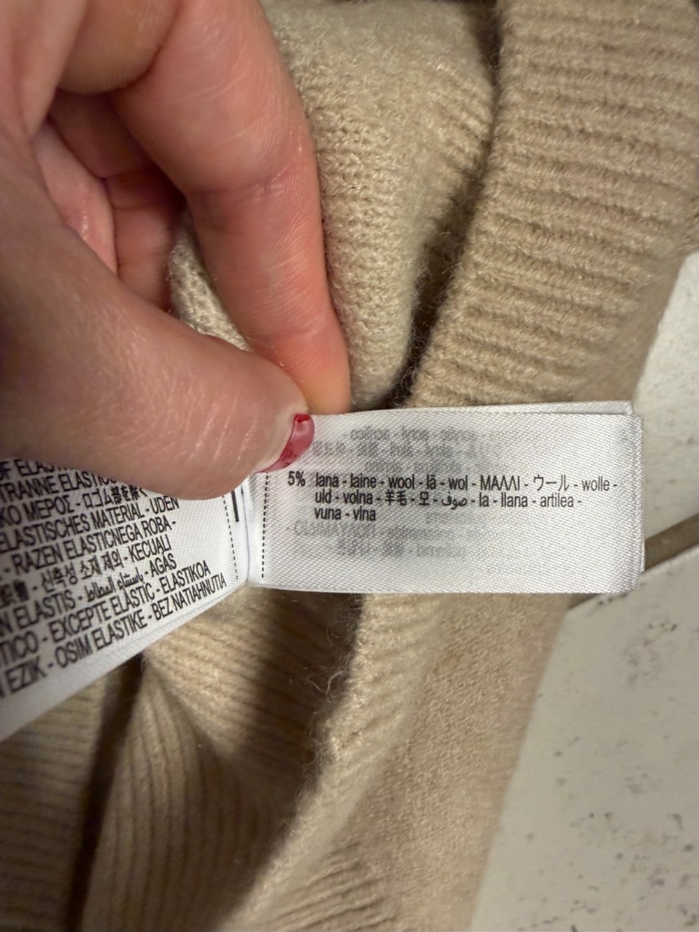 Zara | Wool Blend Crewneck Sweater in Cream | Sz XS (Fits like a S/M) - Picture 6 of 7